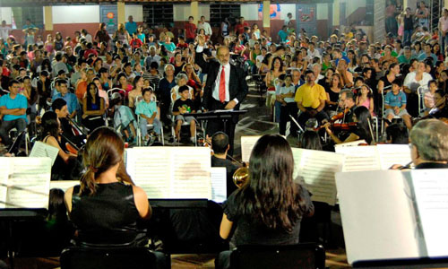 Nuevo concierto didáctico de la OSN en el Colegio Adventista|OSN omba’epuporãta Colegio Adventista-pe imagen