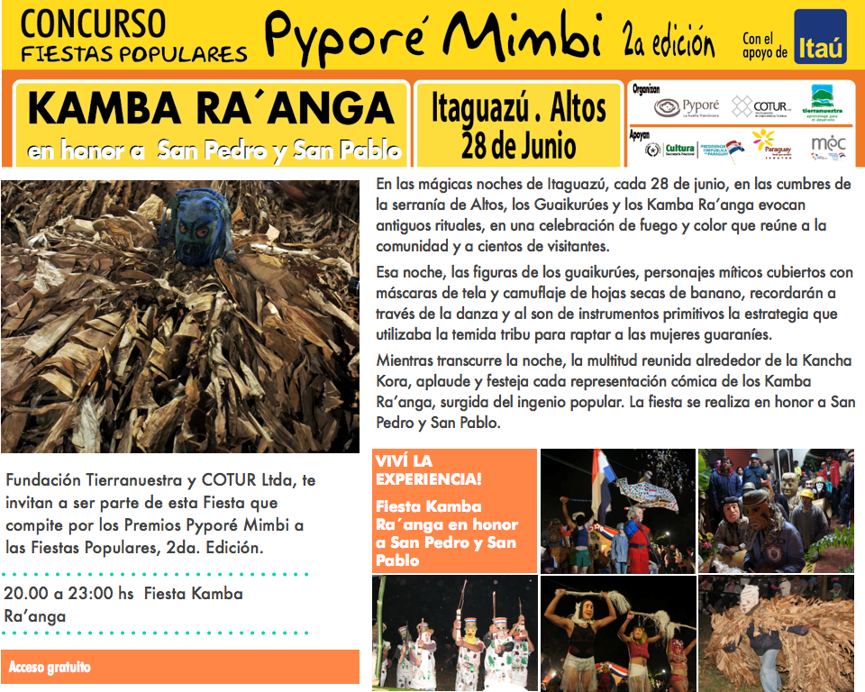 Preparan la Fiesta de los Kamba Ra’anga  en honor a San Pedro y San Pablo imagen