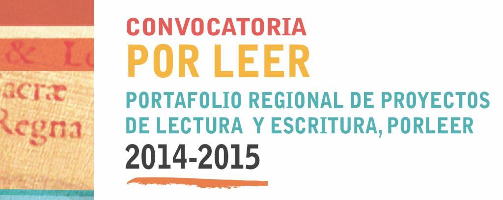 Convocatoria Portafolio Regional de Proyectos de Lectura y Escritura, PorLeer 2014-2015 imagen