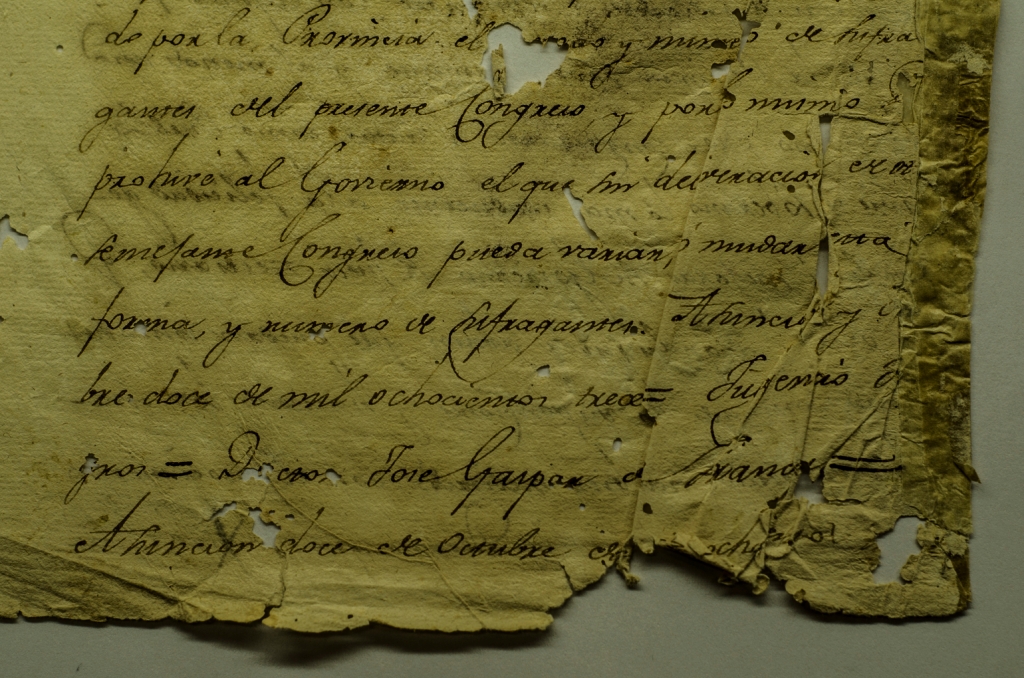 Histórico documento del año 1813 se exhibirá por primera vez al público imagen