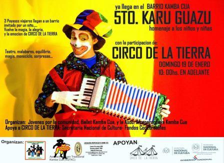 Circo de la Tierra se presentará en 5to Karu Guasú y Fiesta Comunitaria en homenaje a niños y niñas de Kamba Cua imagen