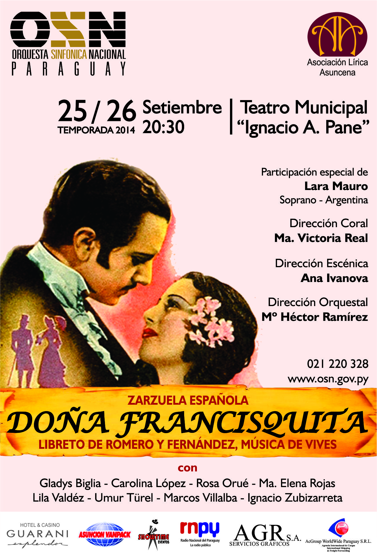 “Doña Francisquita”, de la mano de la Sinfónica Nacional y la Asociación Lírica Asuncena imagen