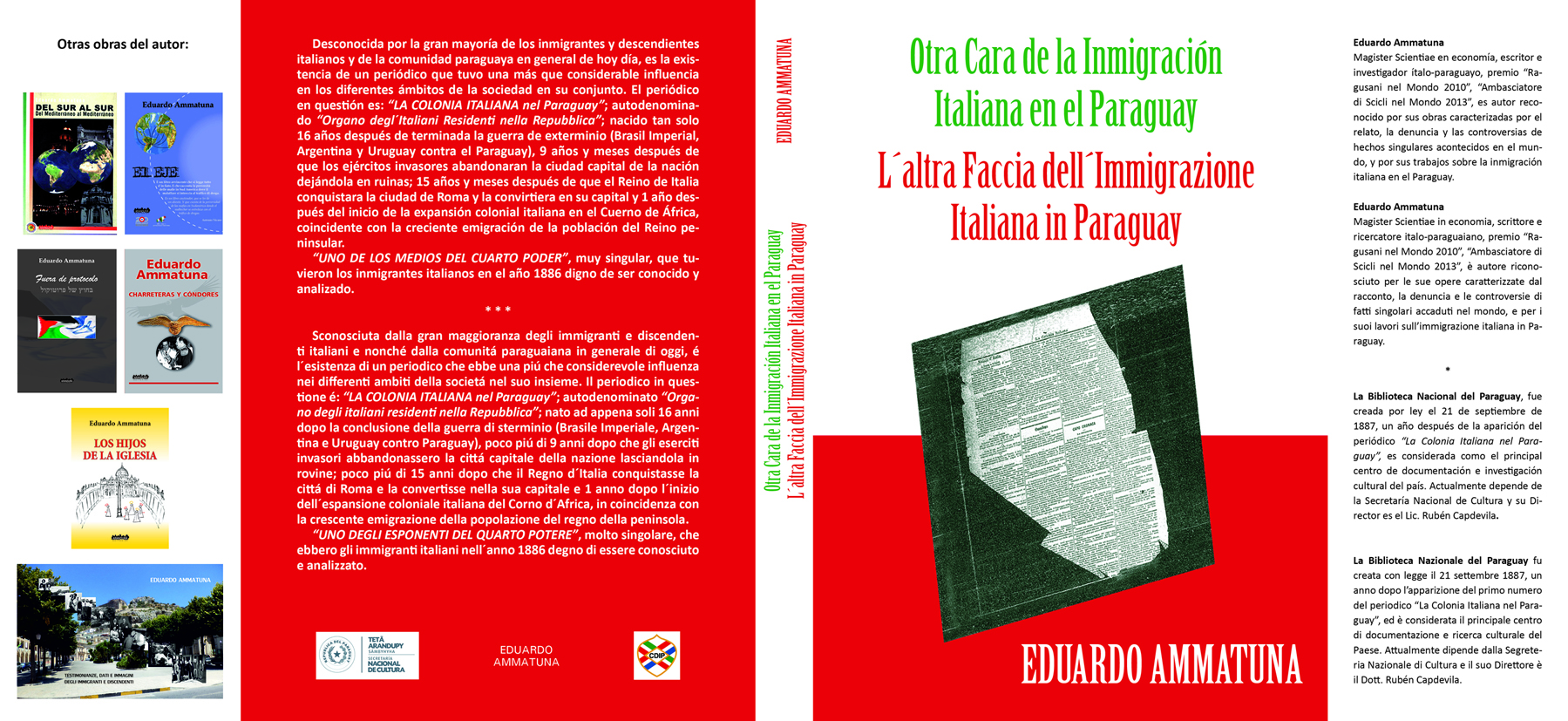 Presentan libro que recoge historia de la inmigración italiana en Paraguay imagen