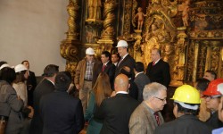 Presidente y ministros observan avances en obras de restauración de la iglesia de Yaguarón imagen