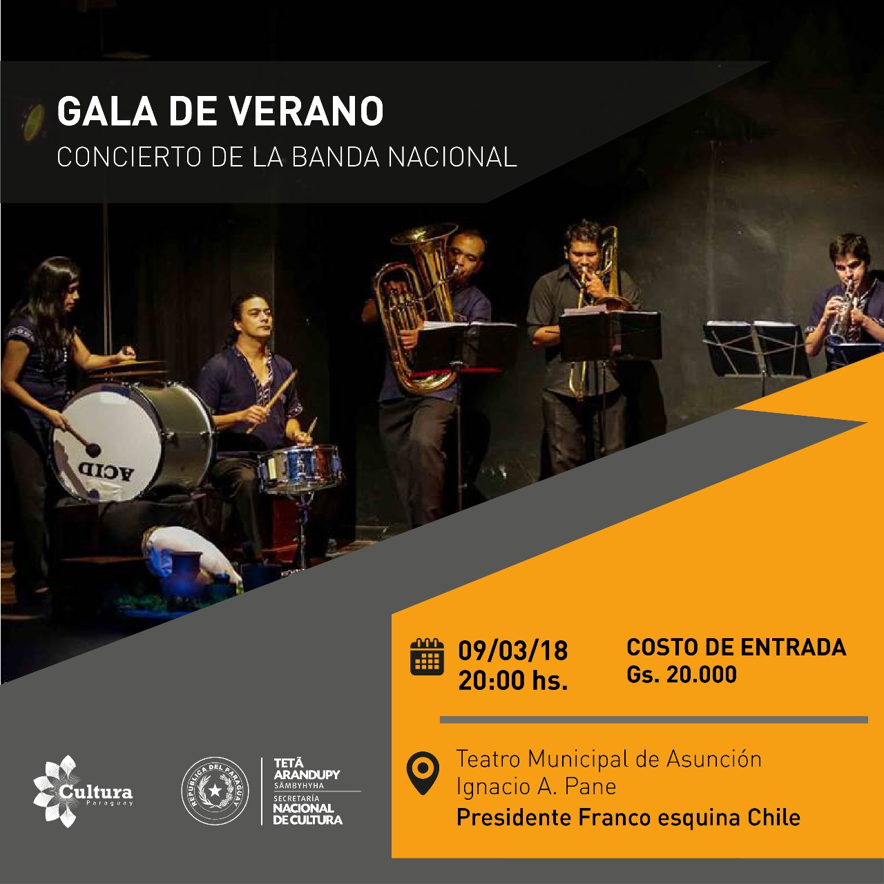 Banda Nacional presentará su Gala de Verano en el Teatro Municipal de Asunción imagen