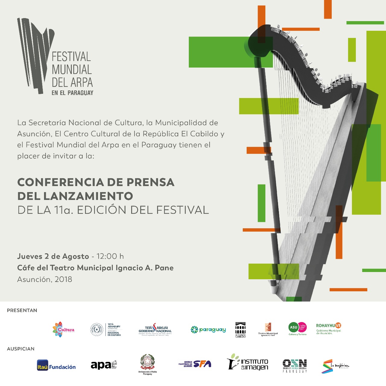 Brindarán detalles de la 11ª edición del Festival Mundial del Arpa imagen