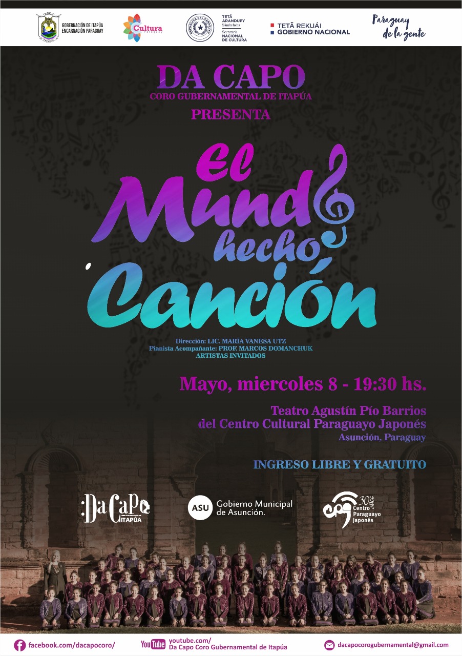 Con apoyo de la SNC, el Coro Da Capo de Itapúa se presentará en Asunción imagen