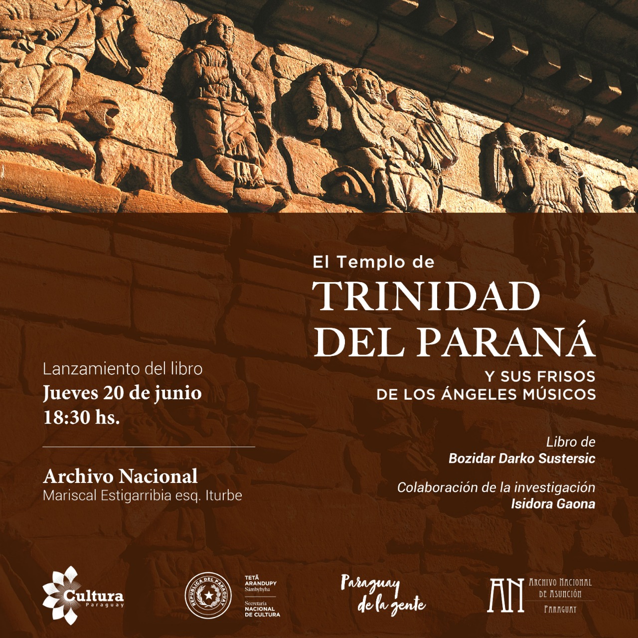 La SNC presenta hoy el libro “El Templo de Trinidad del Paraná y sus Frisos de los Ángeles Músicos”, en el Archivo Nacional imagen