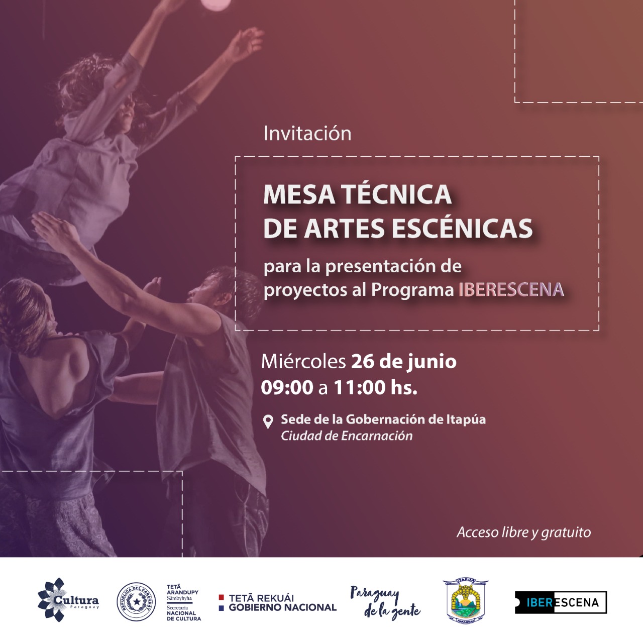 SNC invita a participar de la mesa de Arte Escénica en Itapúa imagen
