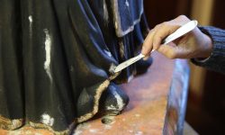 SNC restaura escultura de San Agustín del templo de Emboscada imagen