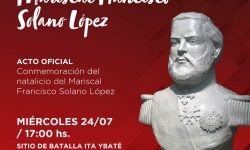 Prevén descubrimiento del busto del Mariscal López en Ita Ybaté por aniversario del natalicio del héroe nacional imagen