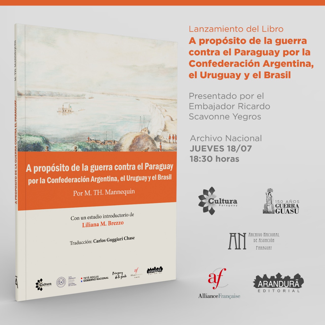 Presentan libro acerca de la Guerra contra el Paraguay del publicista francés Mannequin imagen