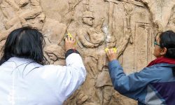 Técnicos de Cultura realizaron trabajos de mantenimiento al Mural de Piribebuy imagen