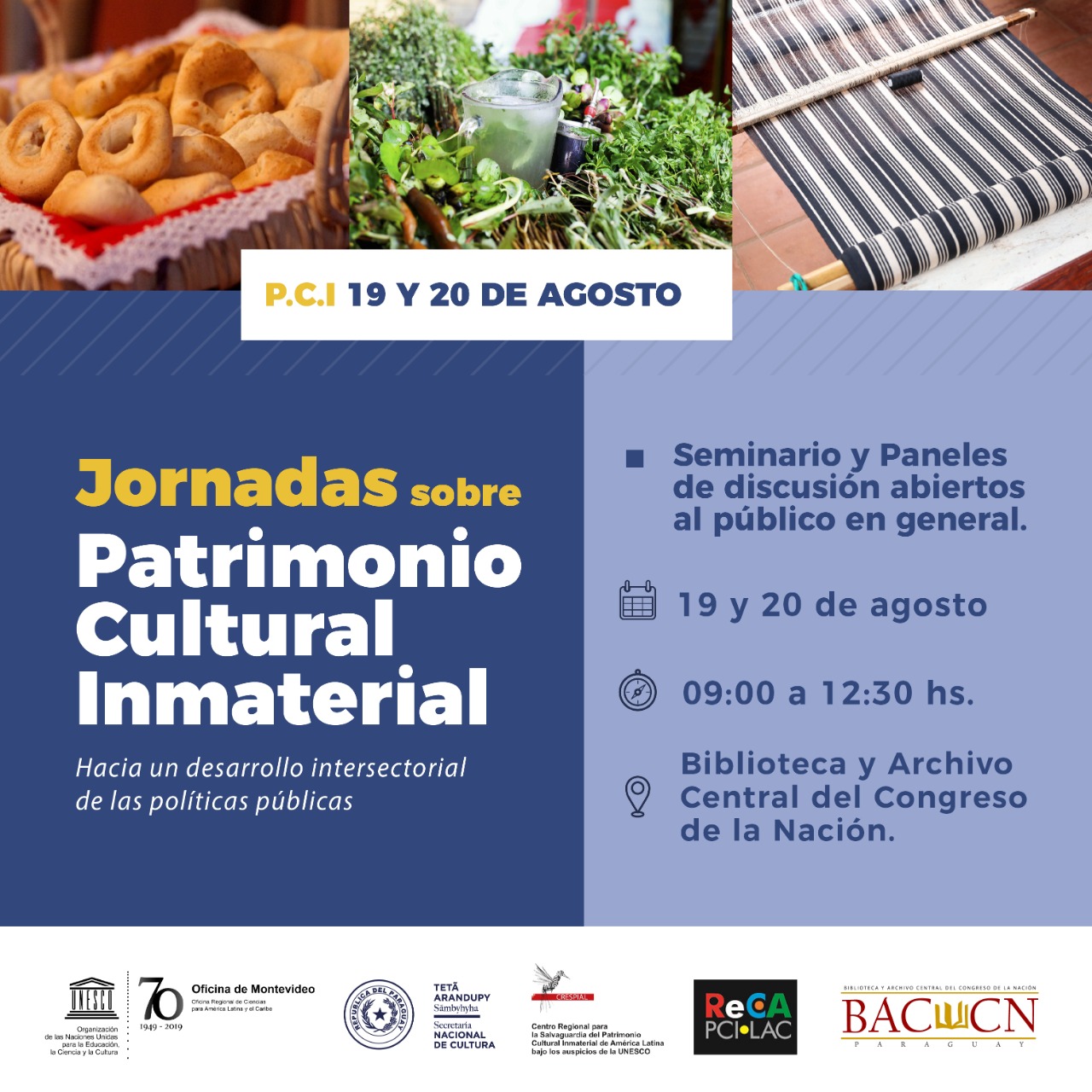 Realizarán Jornadas de Patrimonio Cultural Inmaterial en Paraguay abierta al público imagen