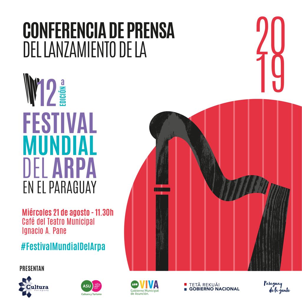 Realizarán conferencia de prensa de la XII edición del Festival Mundial del Arpa imagen