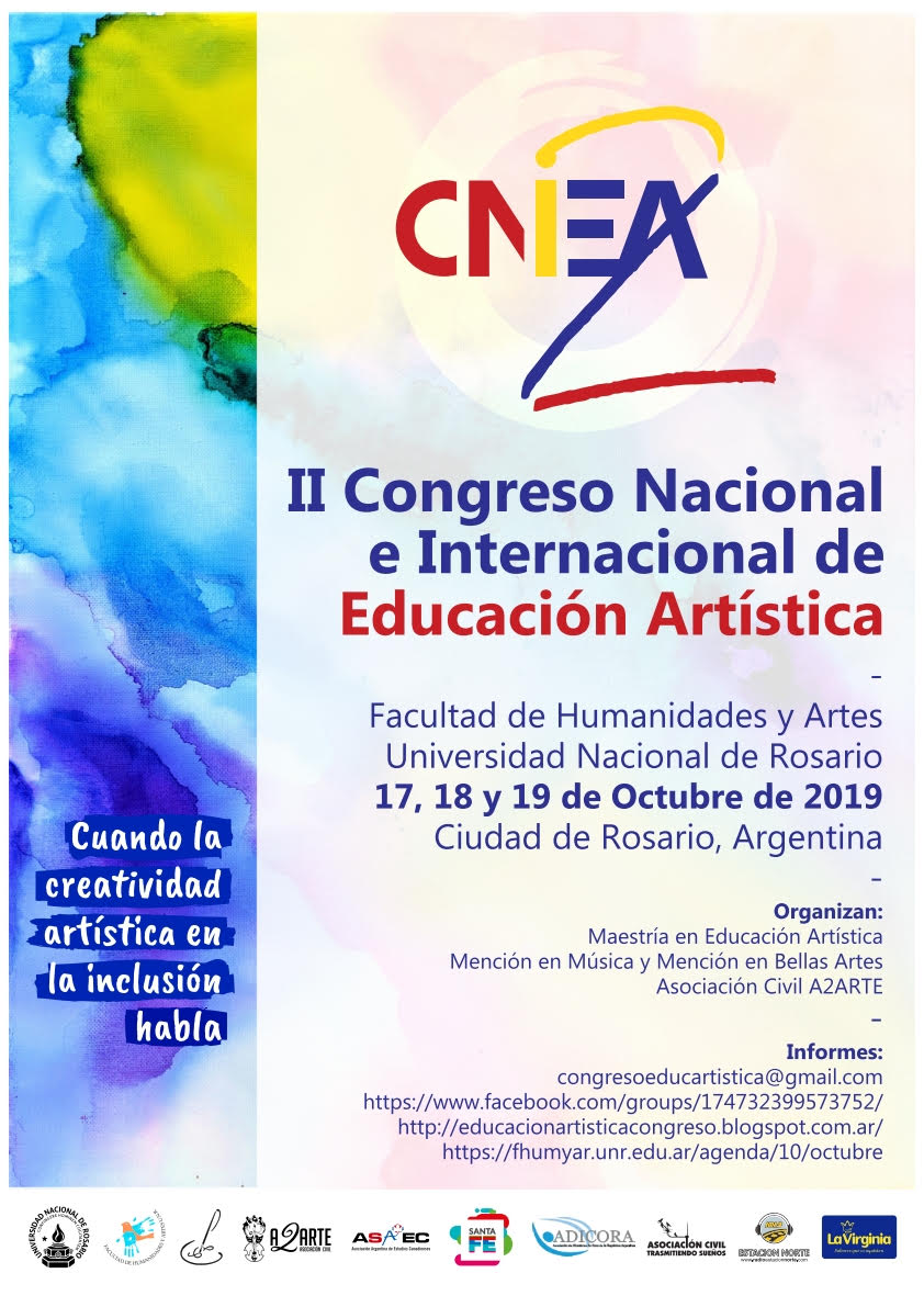 Invitan a docentes al II Congreso Internacional de Educación Artística de Rosario imagen