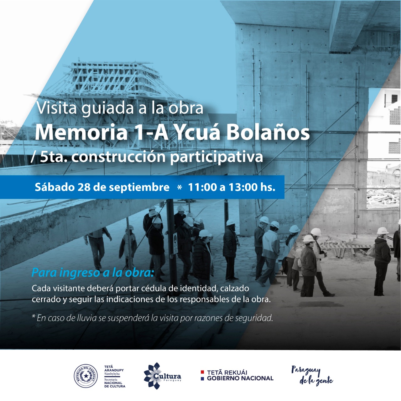 Este sábado se prevén visita guiada y construcción participativa en el sitio de Memoria 1A – Ycuá Bolaños imagen