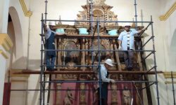 SNC y MOPC apuntalan retablo de la Iglesia de Santiago imagen