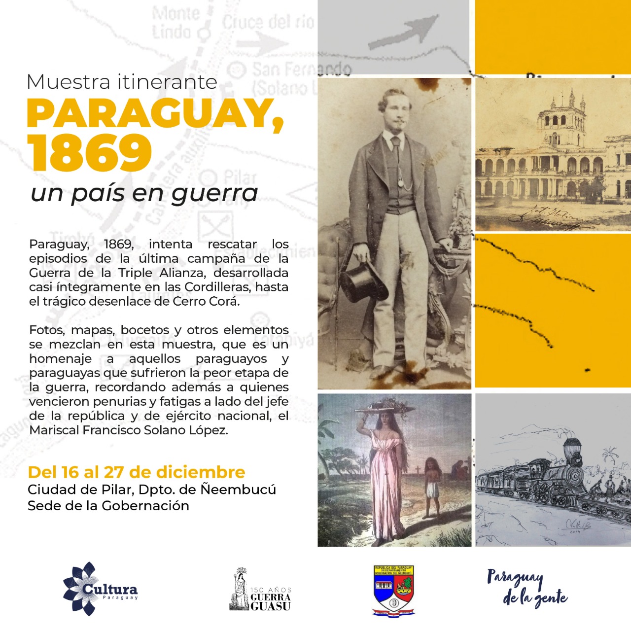 Muestra itinerante “Paraguay 1869, Un país en guerra” llega a Pilar imagen