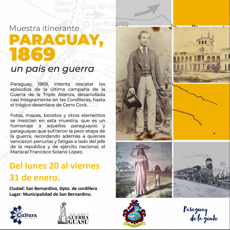 Muestra itinerante conmemorativa “Paraguay 1869” llega a San Bernardino imagen