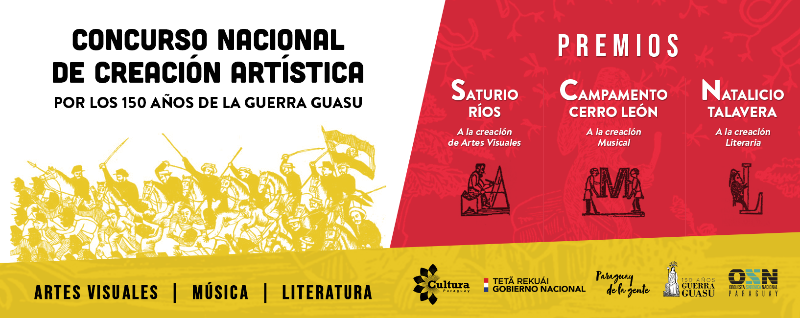 Concurso Nacional de Creación Artística por los 150 años de la Guerra Guasu imagen