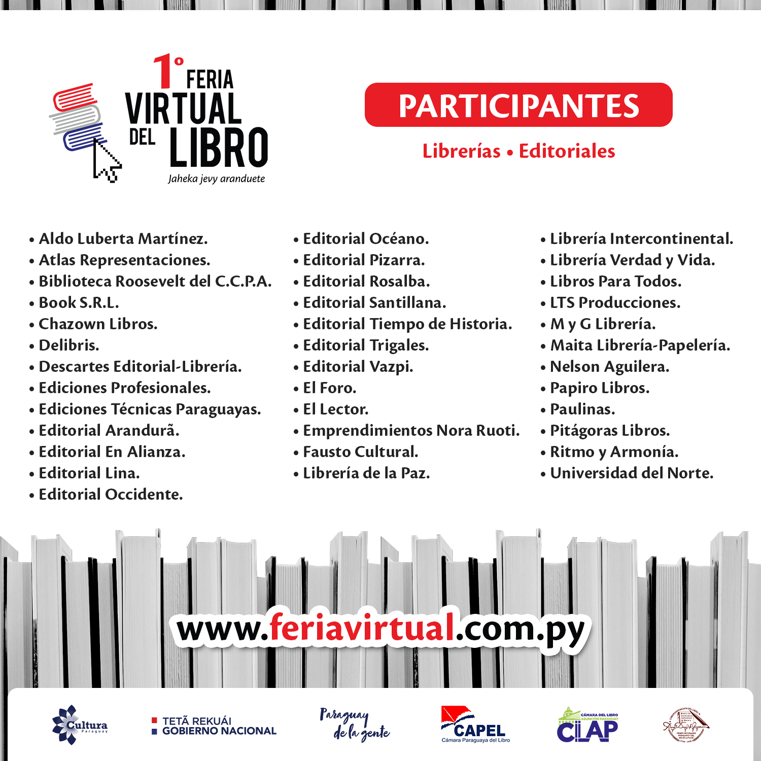 Primera Feria Virtual del Libro de Paraguay arranca este 25 de junio imagen