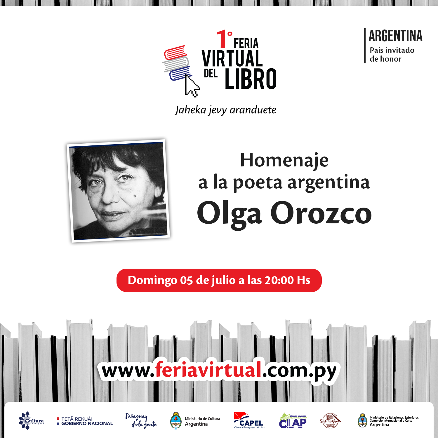 Homenaje a Olga Orozco cerrará la Feria Virtual del Libro imagen