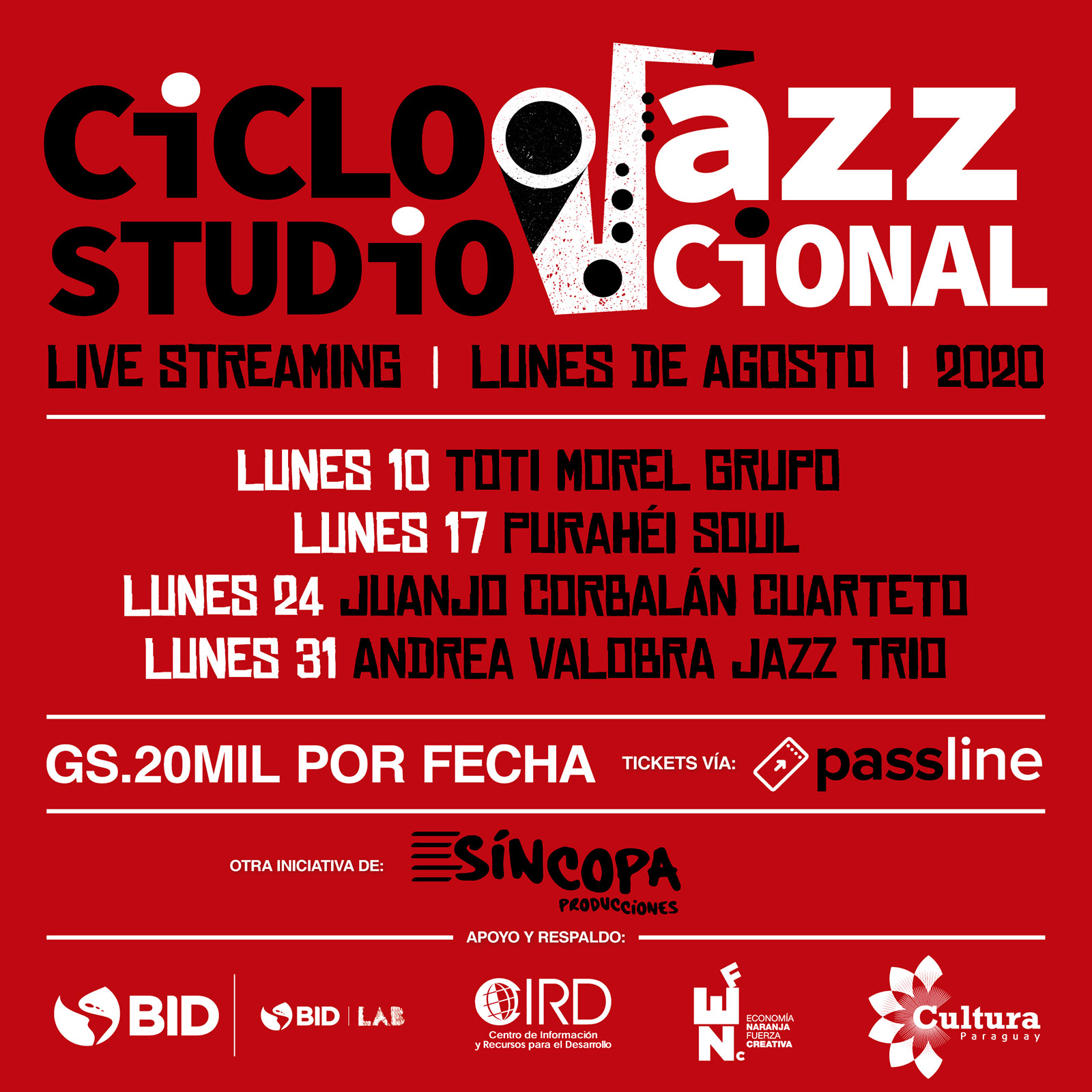 Ciclo “Studio Jazzcional” llega al público amante del jazz a través del streaming en vivo imagen