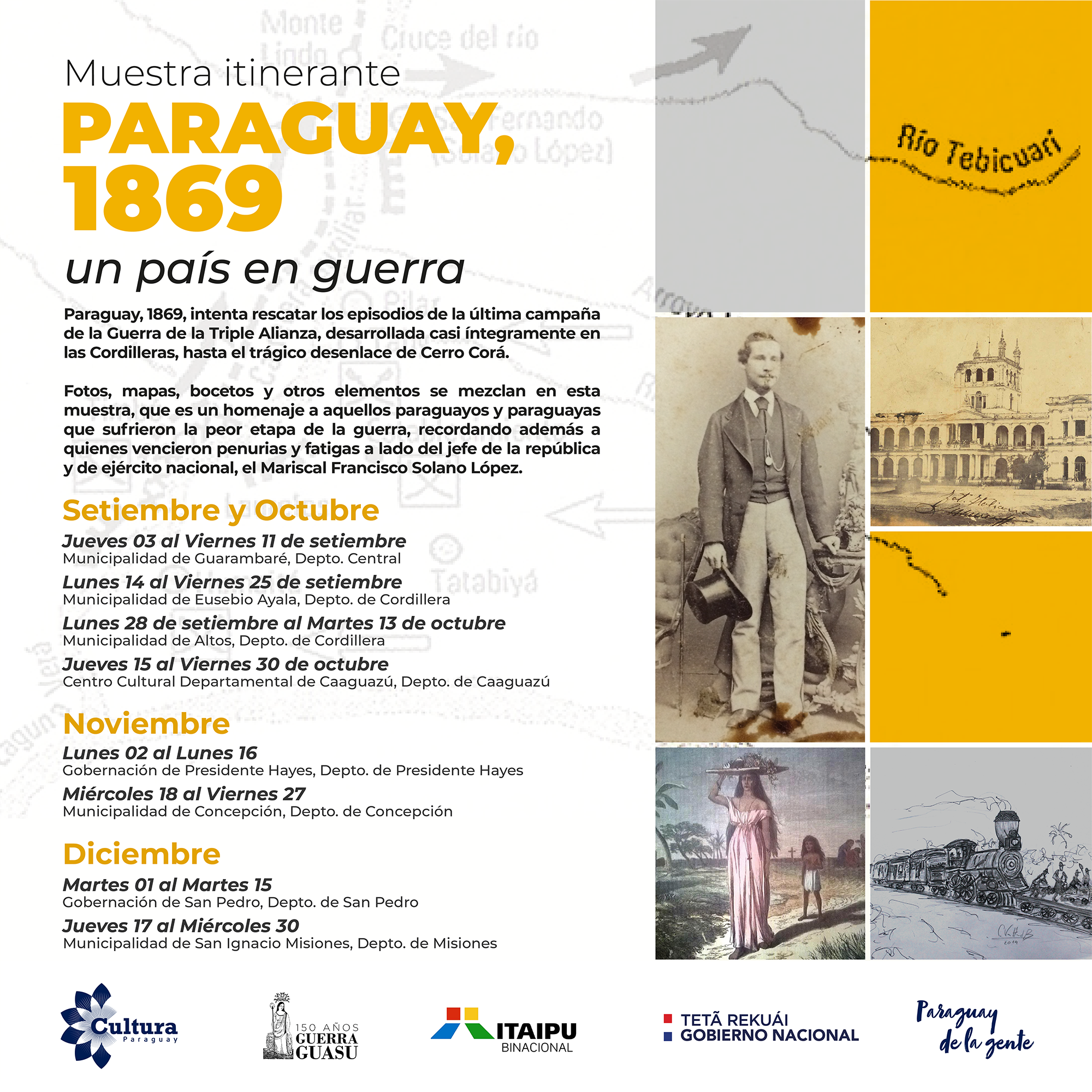 Vuelve muestra itinerante “Paraguay 1869, un país en guerra” imagen
