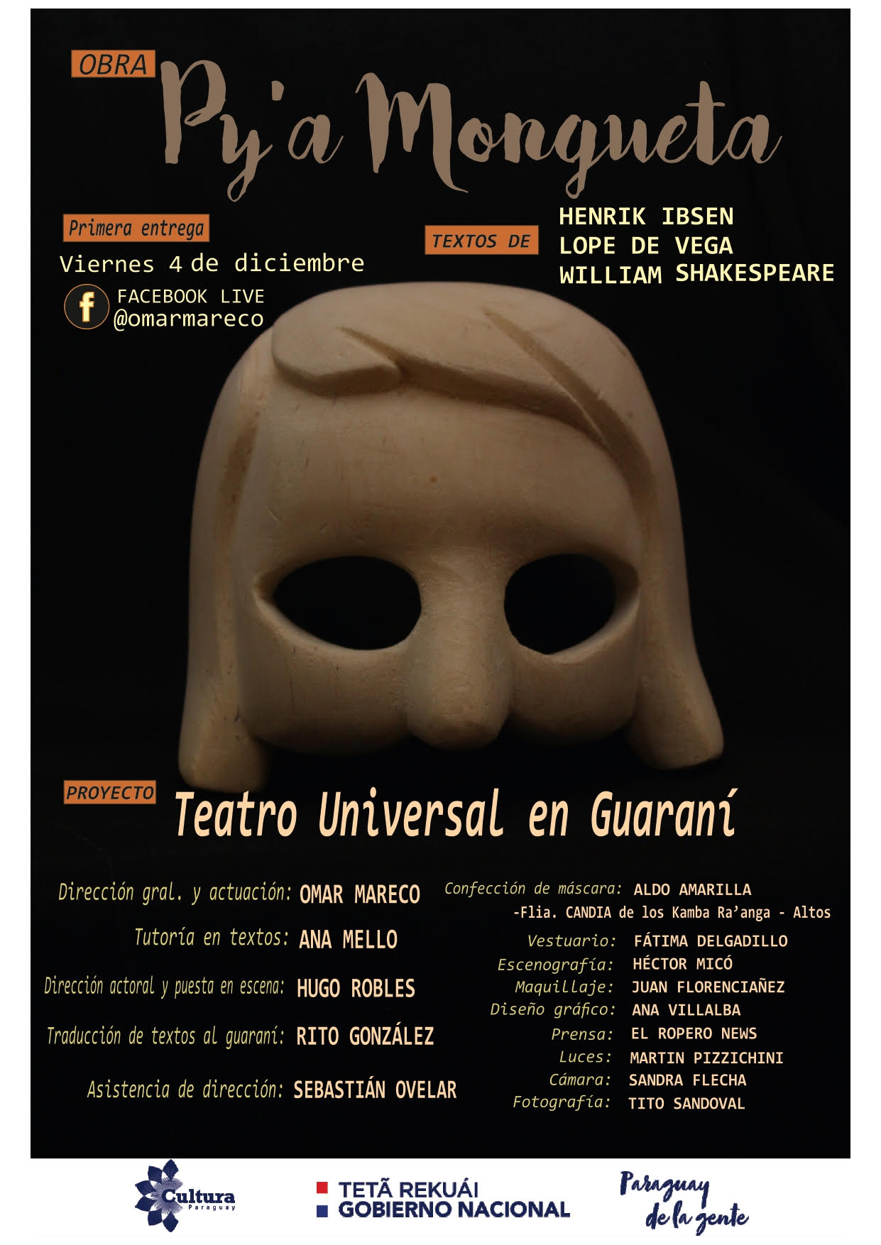 Fondos de Cultura: Teatro Universal en Guaraní estrena este 04 de diciembre imagen