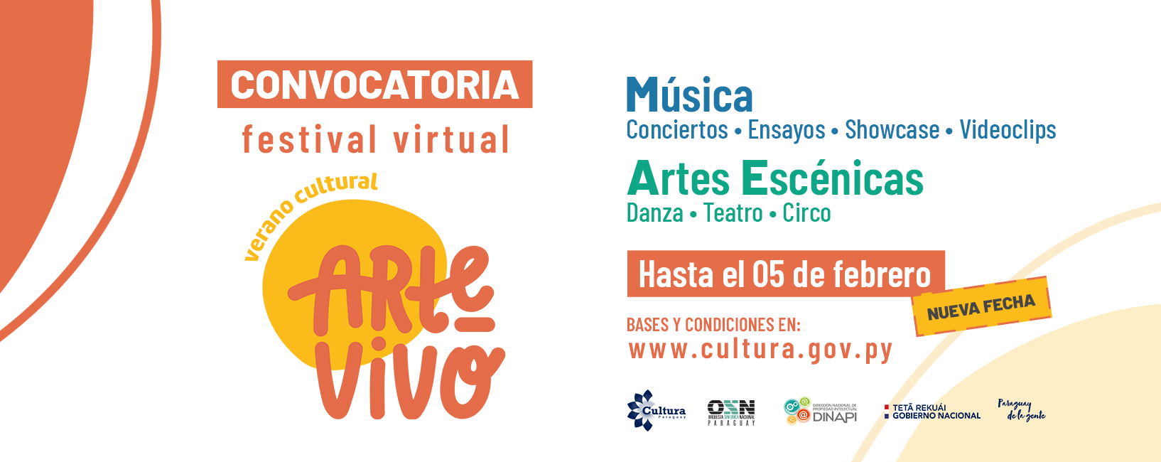 Convocatoria Festival Virtual ARTE VIVO Verano Cultural imagen