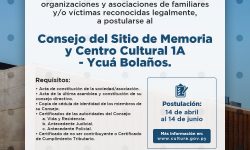 Sigue habilitada la postulación para conformar el Consejo del Sitio de Memoria y Centro Cultural 1A – Ycuá Bolaños imagen