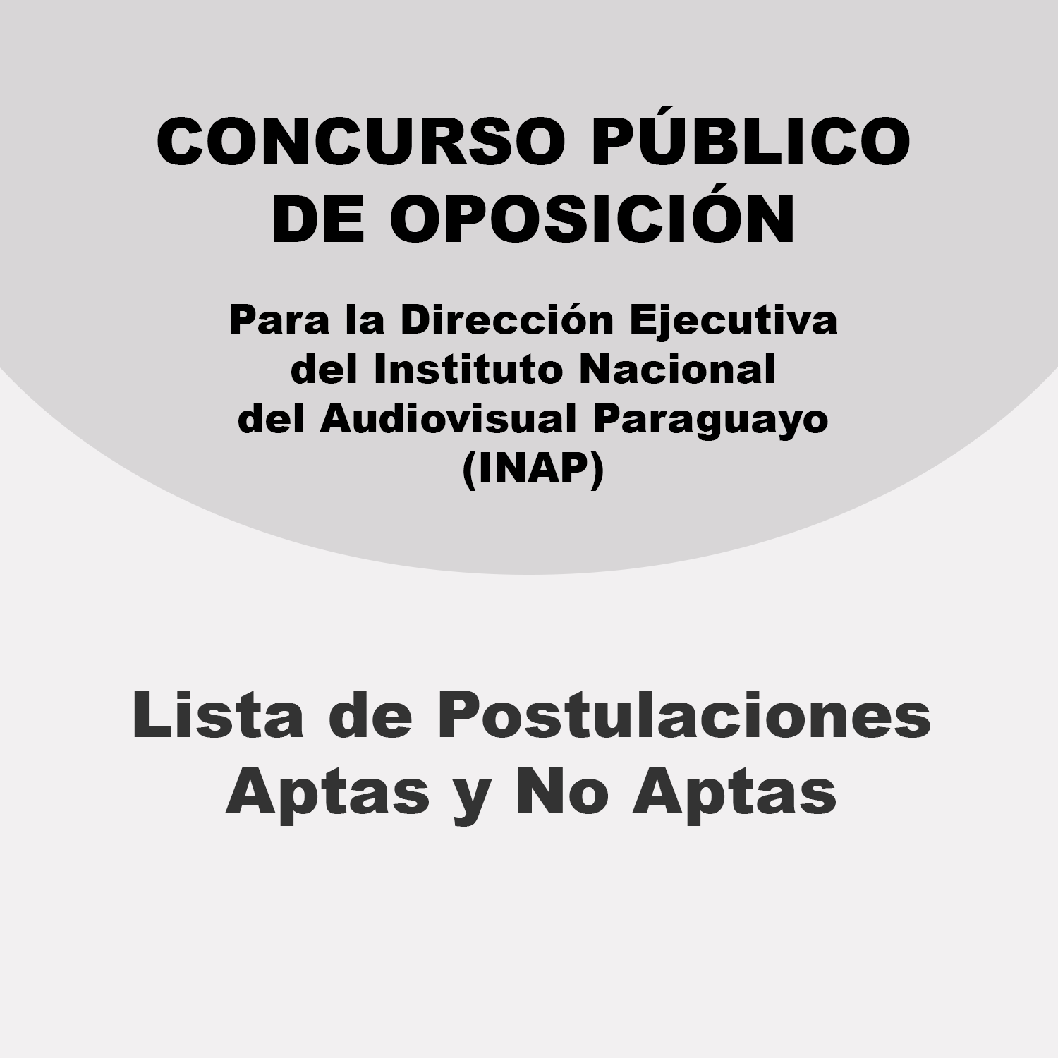 Junta de Calificaciones del INAP dio a conocer la lista de postulaciones aptas y no aptas para el cargo de Director Ejecutivo imagen