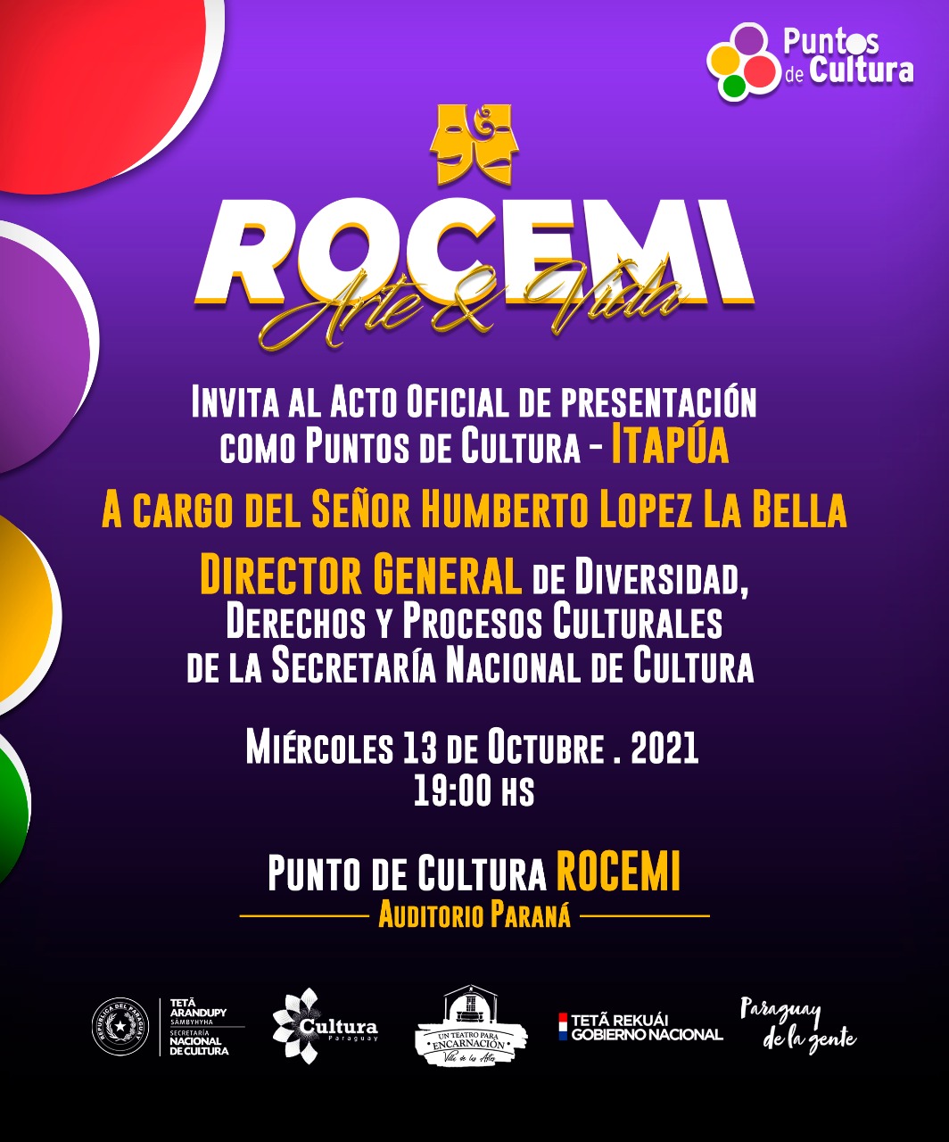 Encarnación || Presentarán al Centro Cultural Rocemi como Punto de Cultura 2021 imagen