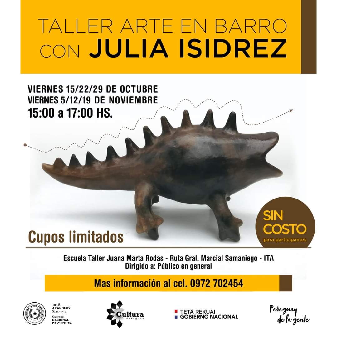 Fondos de Cultura: realizarán taller de arte en barro con Julia Isidrez imagen