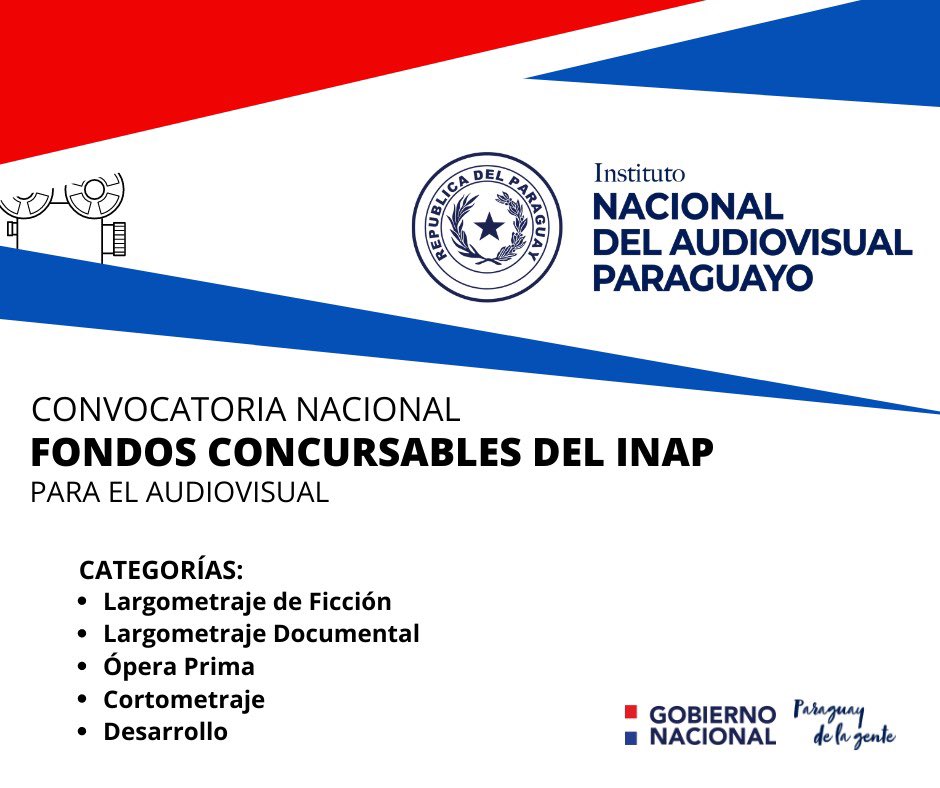 Instituto Nacional del Audiovisual Paraguayo lanza histórica primera convocatoria imagen