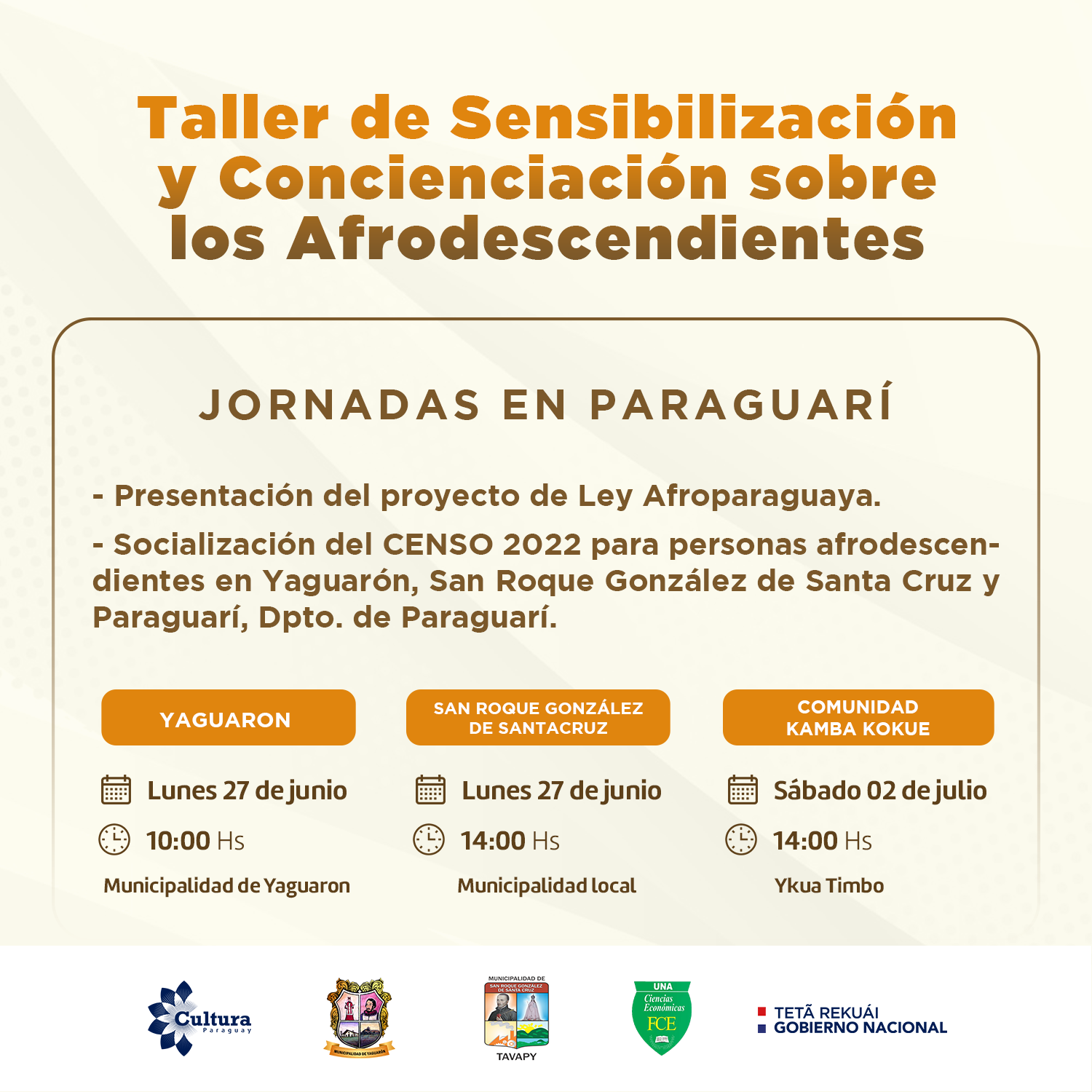 Se realizará en Paraguarí taller de Sensibilización y Concienciación sobre los Afrodescendientes imagen