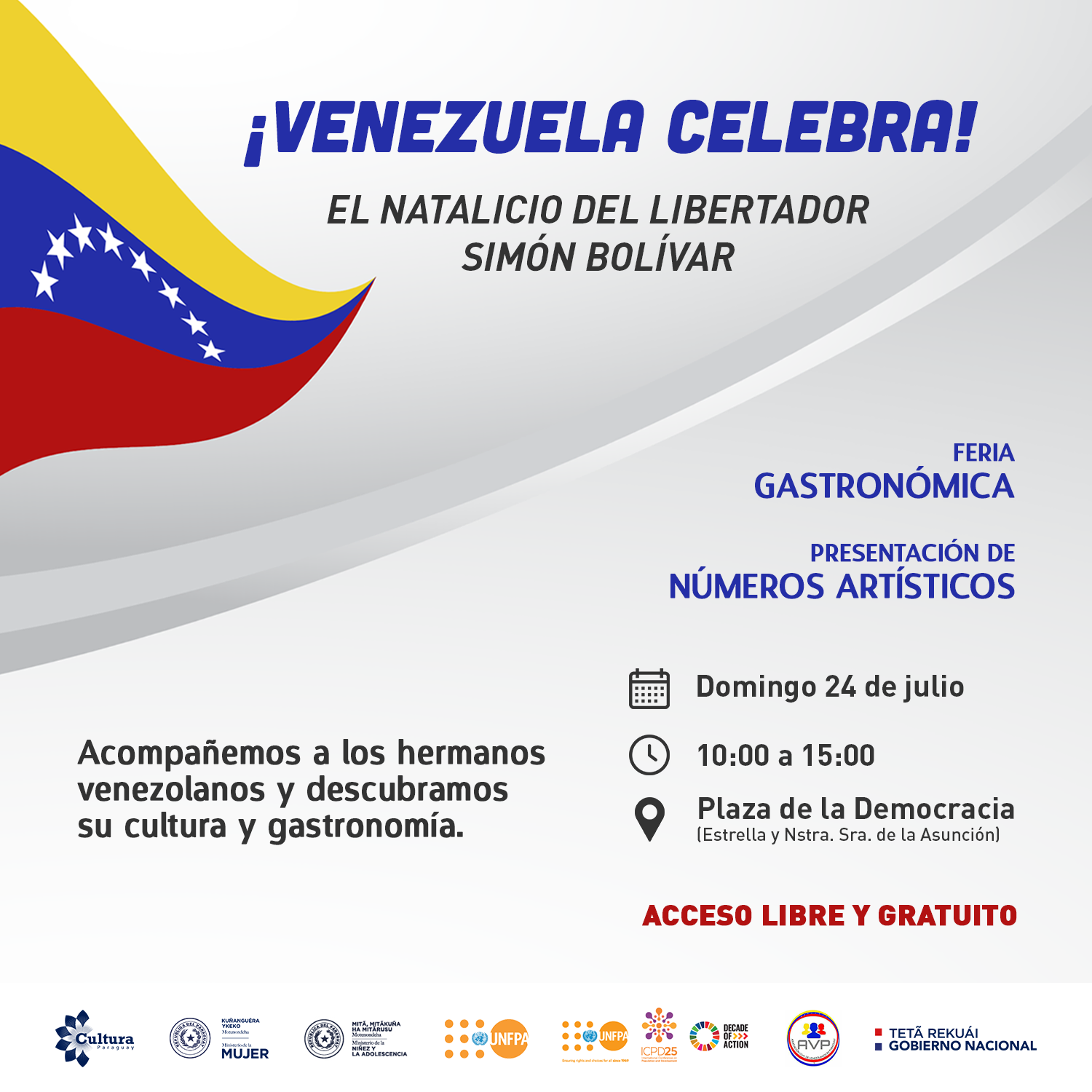 Migrantes venezolanos en nuestro país celebrarán el Natalicio de Simón Bolívar imagen