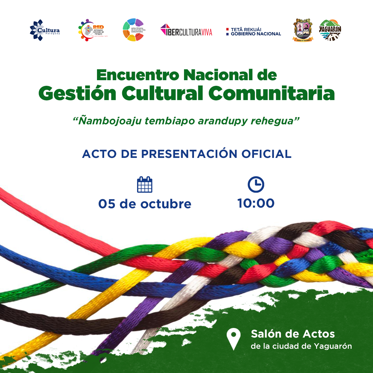 En Yaguarón, se presentará el “Encuentro Nacional de Gestión Cultural Comunitaria del Paraguay” imagen