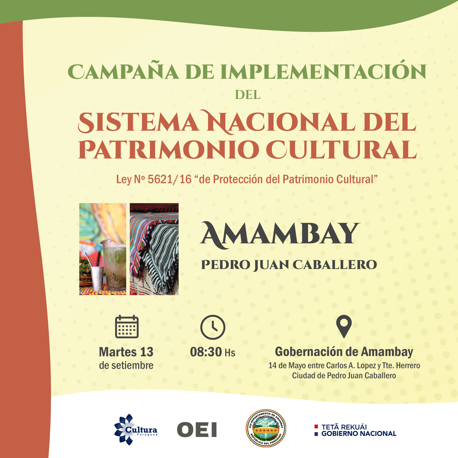 SNC llegará a los departamentos de Amambay y Concepción para implementación del Sistema Nacional del Patrimonio Cultural imagen