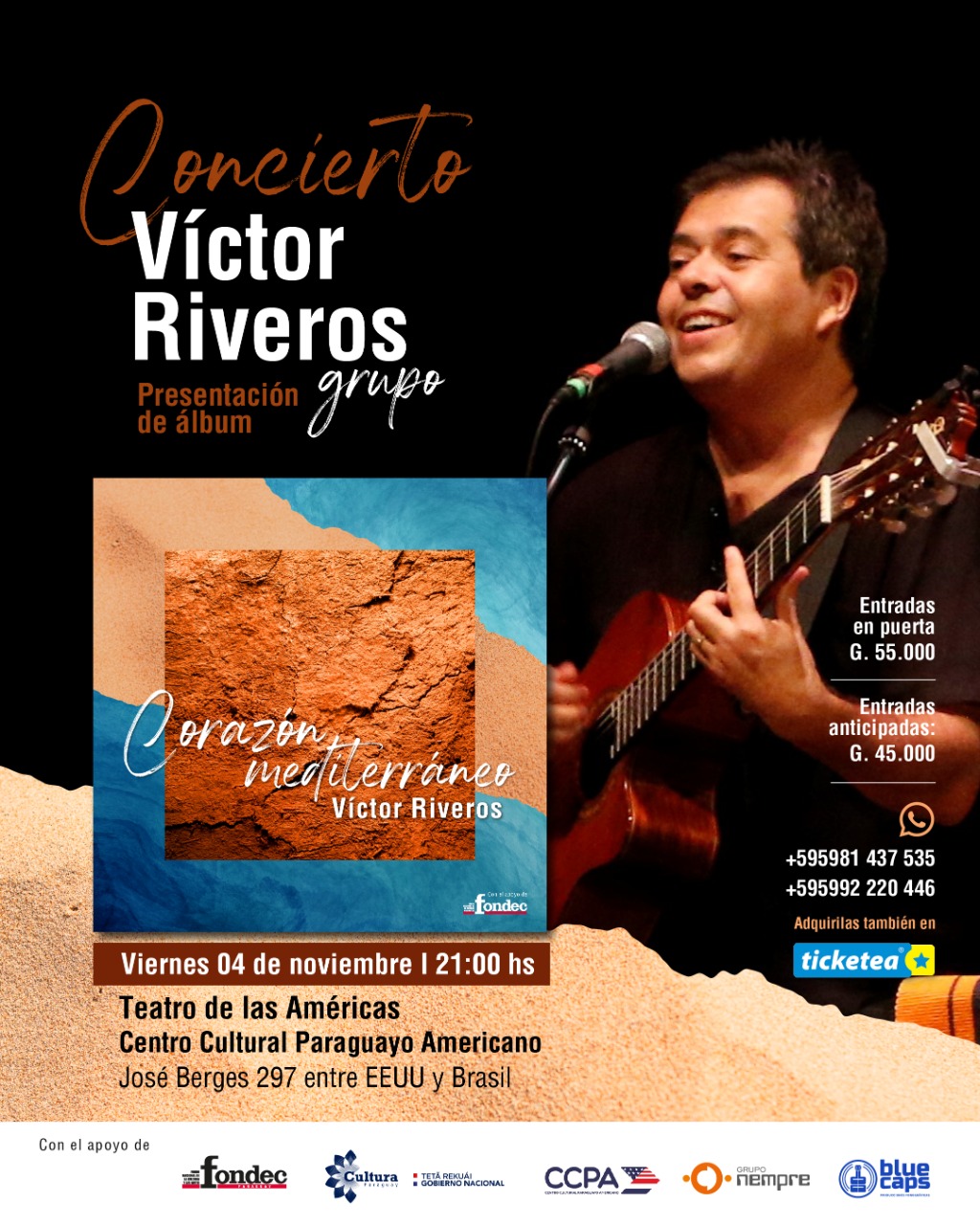 Fondos de Cultura: presentarán el álbum musical “Corazón Mediterráneo” imagen