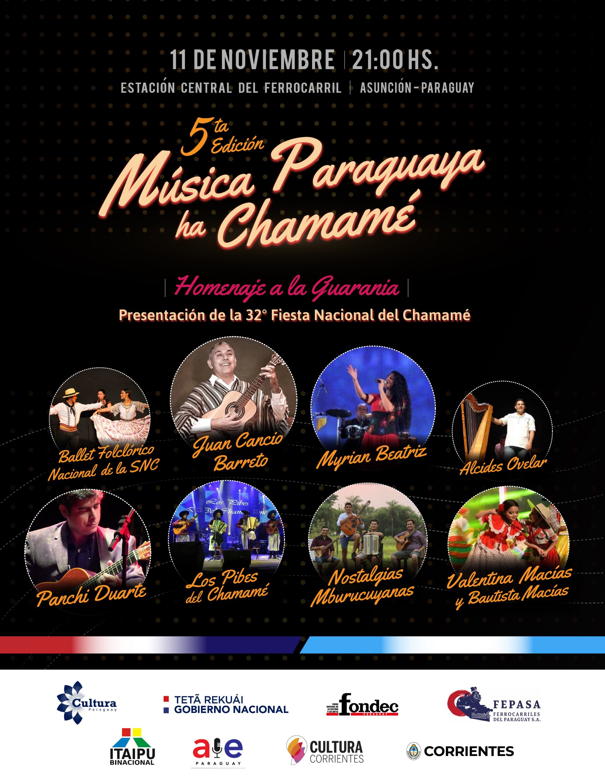 Con apoyo de Cultura se realizará la 5° edición de “Música Paraguaya ha Chamamé” imagen