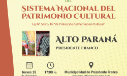 Campaña de Implementación del Sistema Nacional del Patrimonio Cultural llega a Presidente Franco imagen