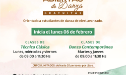 SNC brindará clases de danza gratuitas como parte del proyecto “Abriendo Horizontes” imagen