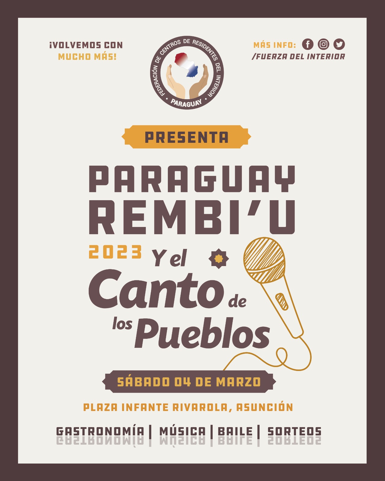 Llega la 3° edición de la feria gastronómica “Paraguay rembi’u y el canto de los pueblos” imagen