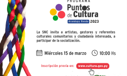 SNC realizará charla informativa sobre el programa Puntos de Cultura 2023 imagen