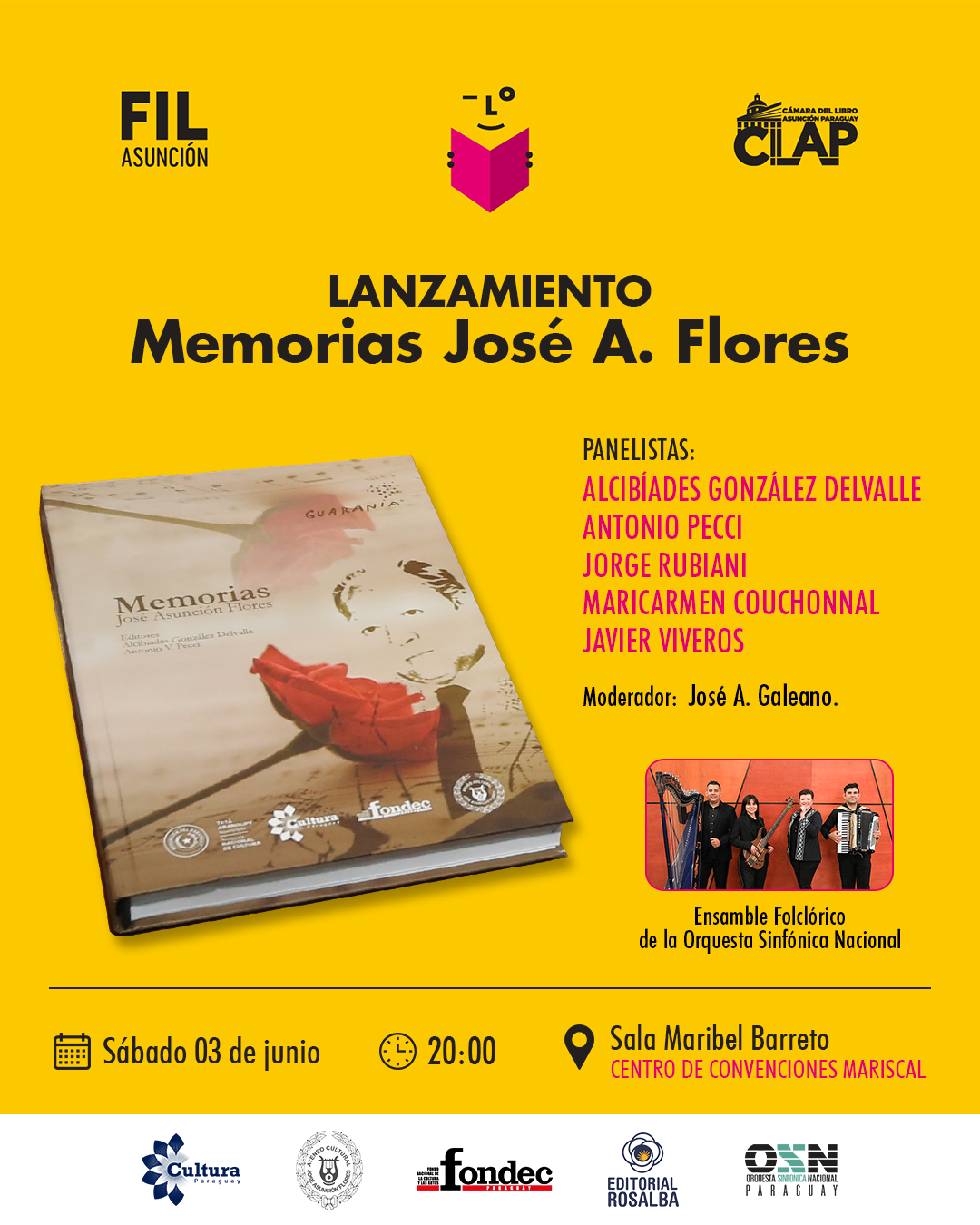 Se presentará libro ‘Memorias’ de José Asunción Flores en la FIL imagen