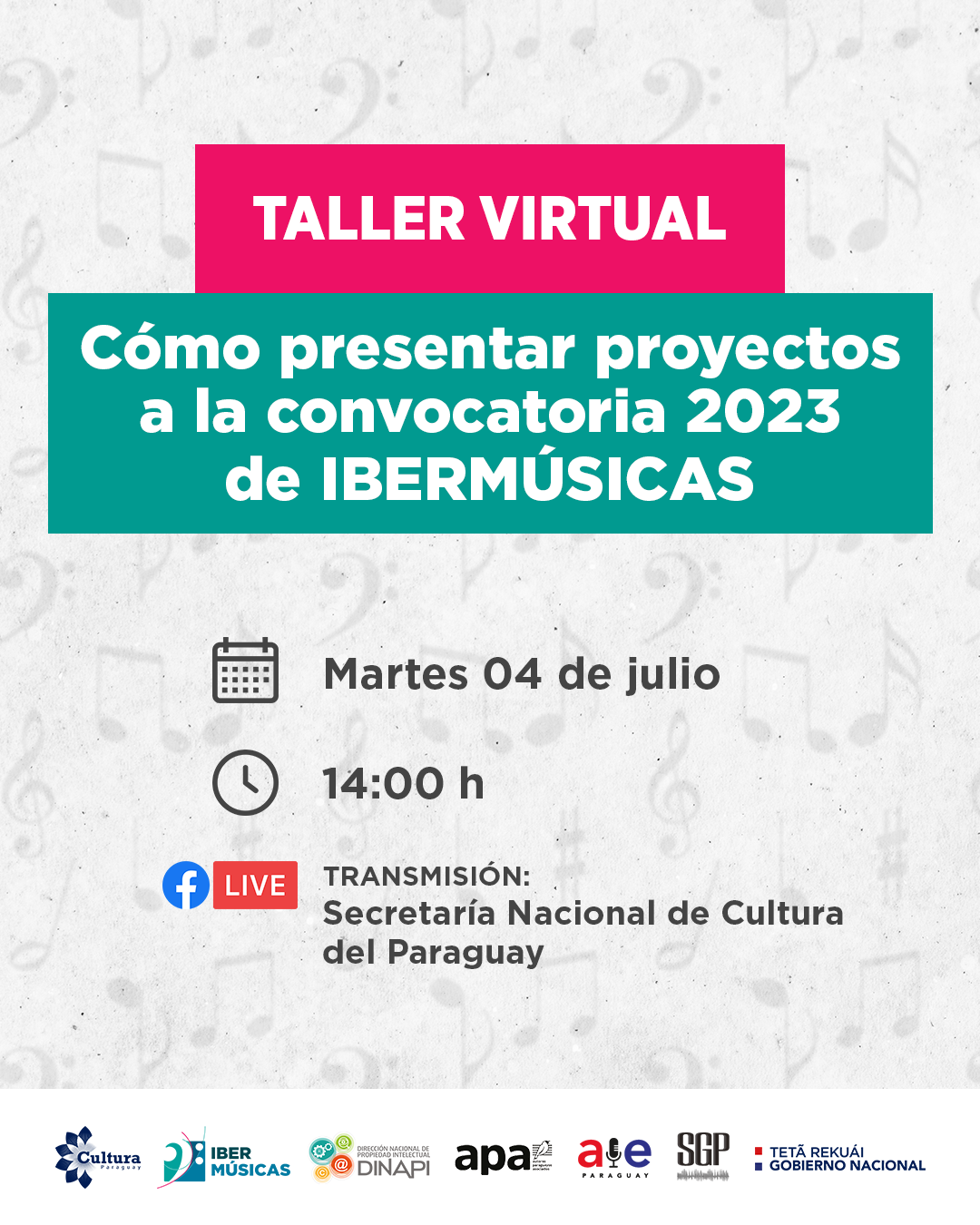 SNC organiza taller virtual sobre como presentar proyectos a IBERMÚSICAS imagen