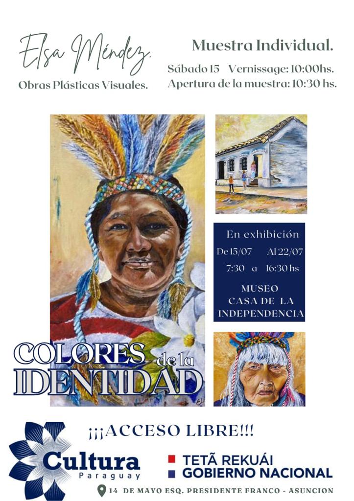 Con apoyo de la SNC, este sábado inicia la muestra “Colores de la Identidad” de la artista plástica Elsa Méndez imagen