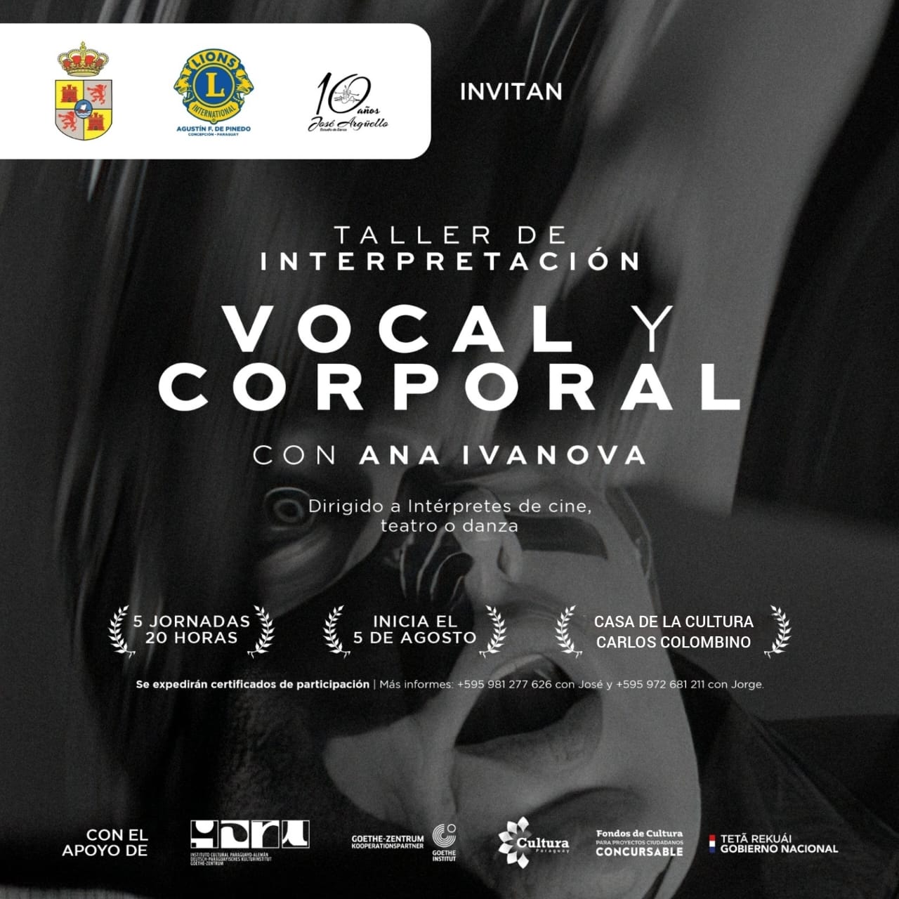 Taller gratuito de expresión vocal y corporal inicia en Concepción con apoyo de la SNC imagen